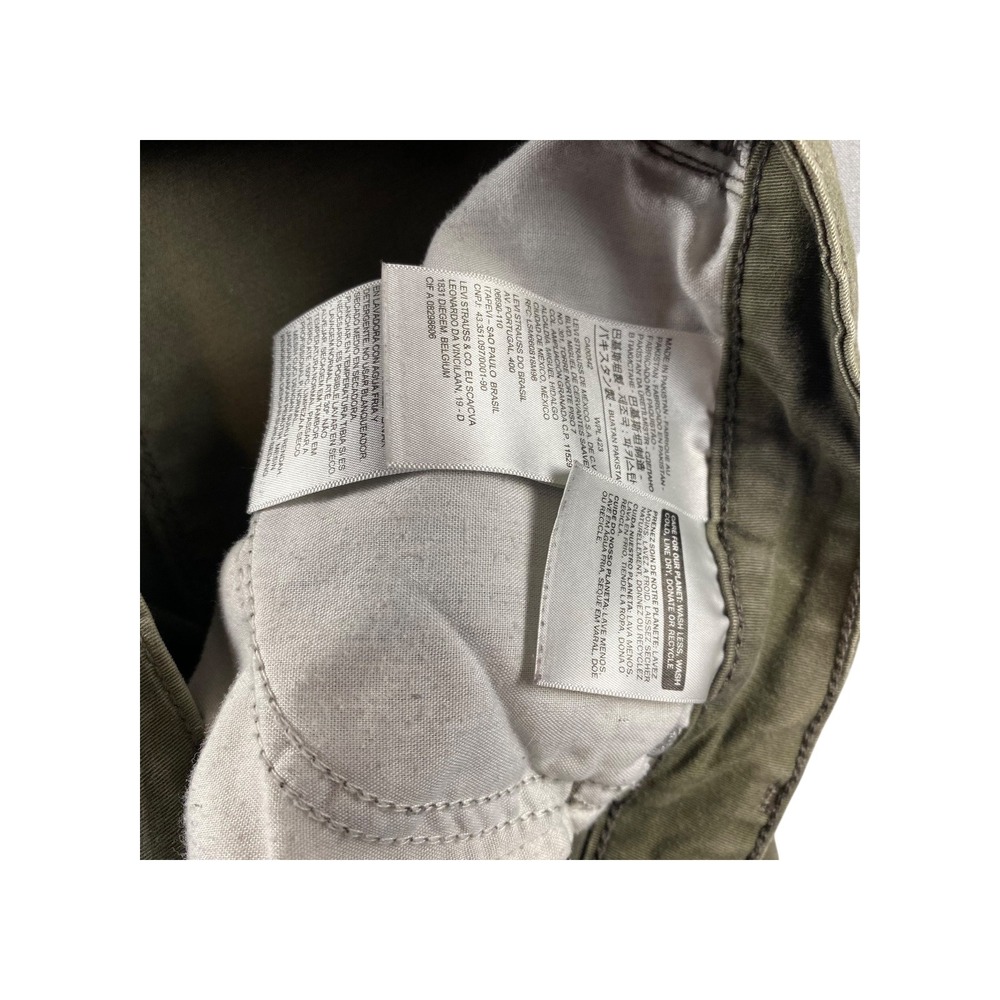 Levi's 711 Skinny Camo‎ Cargo Pants Women's Size 31 Olive Green Distressed - Picture 7 of 9